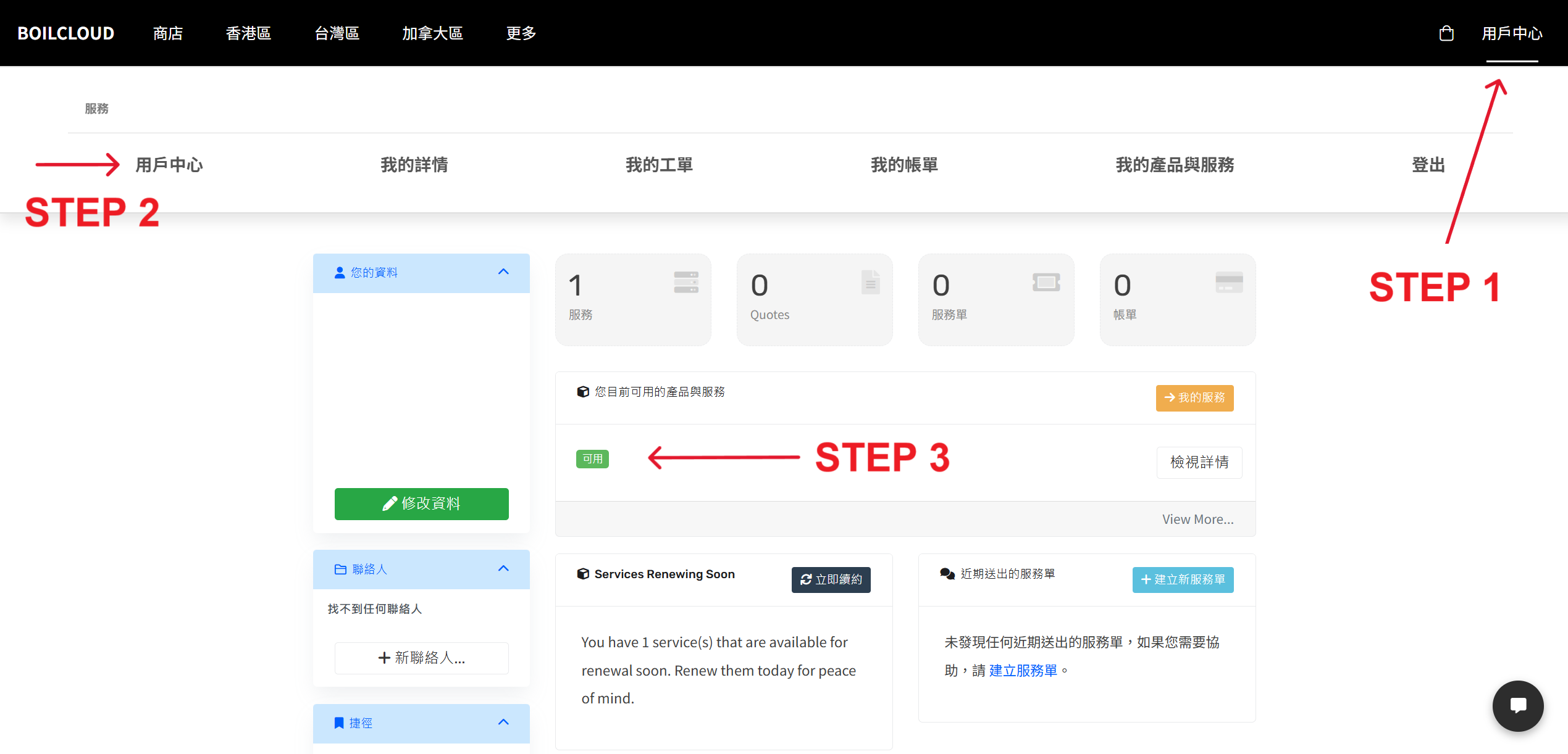 Boilcloud 購買流程示意圖